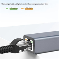 Adaptor USB C ke Ethernet USB 3.0 Gigabit 1000Mbps Aluminium RJ45 Kartu Jaringan LAN Bebas Driver untuk MacBook iPad Pro Switch
