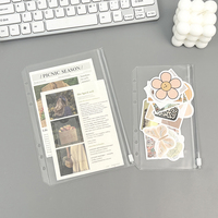 Pvc Transparent A5 A6 A7 pochette à fermeture éclair en plastique poche transparente classeur budgétaire enveloppes à monnaie portefeuille cahier planificateur