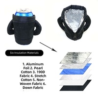Canette de bière isotherme réutilisable et écologique, de forme personnalisée, avec design de t-shirt et de gilet zippé