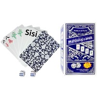 Cartes de jeu Mahjong Poker, imperméables, épaisses, durables, résistantes aux plis, en papier fabriqué en Chine, emballage en carton, pour la maison, les voyages, l'extérieur