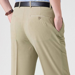 <span class=keywords><strong>Pantalon</strong></span> de smoking pour homme, double pli devant, jambe large, <span class=keywords><strong>pantalon</strong></span> de costume classique, sans repassage, vêtements de travail, <span class=keywords><strong>pantalon</strong></span> formel - Product Image 3