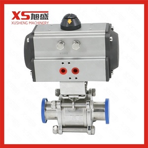 Precio de fabricante DIN DN50 extremo de abrazadera SS316L AISI 304 válvula de bola accionada eléctrica para elaboración de bebidas alta calidad buen precio - Product Image 4