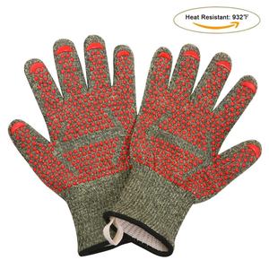 ถุงมือกันความร้อนซิลิโคนอะรามิดคุณภาพสูง ทนความร้อนได้ถึง 500 องศา สำหรับงานบาร์บีคิว - Product Image 5