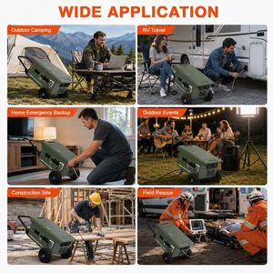 Emergency <b>Home</b> Backup Expandable Portable Power Station 3600W 5120Wh Solar Generator Fast Charge <b>UPS</b> - Product Image 4