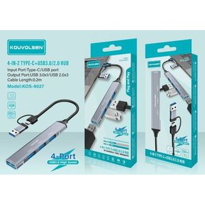 Wholesale 4-in-1 Type-<b>C</b> + USB 3.0/2.0 <b>Hub</b> - Product Image 2