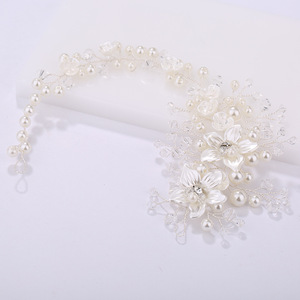 Couvre-chef fleur de <span class=keywords><strong>mariage</strong></span>, bandeau pour mariée, perles de cristal, diadème femme, couvre-chef de mariée, cheveux, accessoires bijoux - Product Image 4