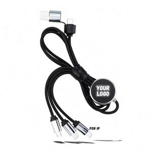 Gift Glow Logo Light up Multi Ports Phone Usb 3 in 1 Led <b>Charging</b> <b>Cable</b> Custom Promotional Gifts - Product Image 1