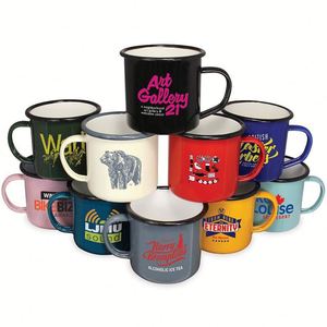 Tazas de Esmalte Punteado Pequeñas para Camping con Logotipo Personalizado, al por Mayor, con Asa - Product Image 2