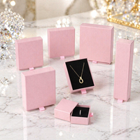 Boîte à bijoux coulissante en papier écologique avec logo personnalisé en gros pour bagues, boucles d'oreilles et colliers