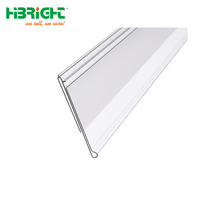 Highbright Bandes porte-étiquettes en PVC sans BPA, écologiques, longueur personnalisable, installation facile pour étagères en bois et en métal