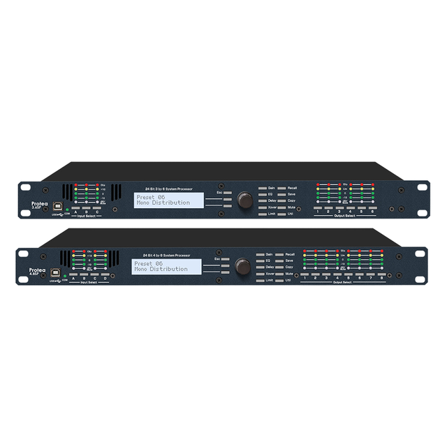Professional Digital Audio Processor  4.8SP DSP Technology Built-in EQ Metal Shell Line Array Speakers for Church