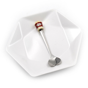 Cuillère à dessert décorative en forme de cœur Haagen Dazs, cuillère en acier inoxydable avec manche en résine, écologique, sans BPA, facile à nettoyer - Product Image 1