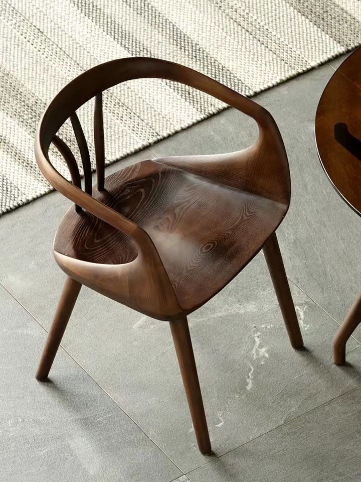 Cafe chair Airplane Nordic Armchair  Plywood Shell shaped Wooden Lobby Lounge Chairs