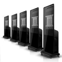 Écran publicitaire LCD avec cadre en aluminium de 32 à 86 pouces, avec fonction de guidage pour ascenseurs, pour les magasins de détail et les centres commerciaux