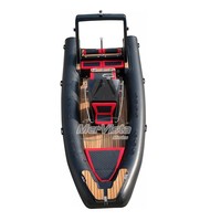 Bateau de pêche à rames en aluminium Hypalon Orca français avec coque en fibre de verre de 20 pieds, 580, avec moteur de 115 CV