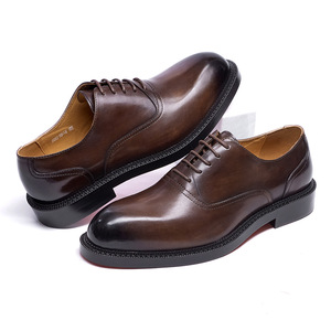 Customize Trendy Men's Genuine Leather Casual Shoes Slip-On <b>Pointed</b> <b>Toe</b> Autumn Office & Career Large Size High Quality - Product Image 3