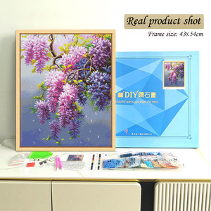 Kit de Peinture Diamant 5D Fleur Violette Style Glycine – Vente Chaude – Peinture Diamant Imprimée en Gros - Product Image 2