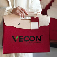 Sac à main festif en feutre non tissé Vecon à double boutonnage, écologique, avec impression personnalisée pour cadeaux promotionnels