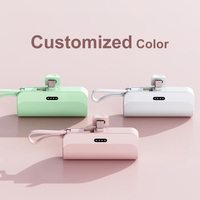 Chargeur de téléphone portable compact TKT 5000mAh, petite batterie externe avec câble Type-C, sortie 20W pour Android, chargeur portable