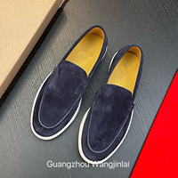 Mocassins en daim pour hommes de style designer de haute qualité, chaussures décontractées en cuir à semelle en caoutchouc pour la saison printanière, idéales pour la marche quotidienne et la conduite