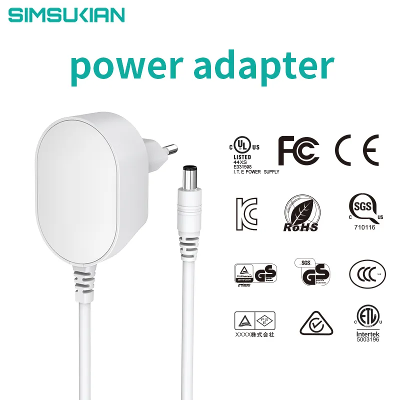 Adaptador de fonte de alimentação, adaptador kc acbel slim dc de comutação da fonte de alimentação 5v 2a 12v 1.25amp 12v1a 3pin 12v 1amp adaptadores 12v 1a branco