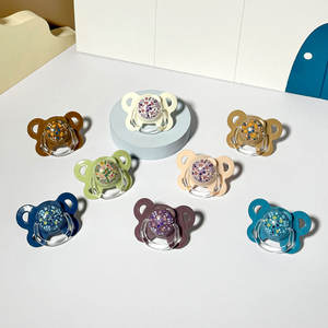 Ciuccio in Silicone per Neonati, Confezione da <span class=keywords><strong>2</strong></span>, Senza BPA, con Stampa Floreale, per lo Sviluppo Orale dei Bambini da 0-6 Mesi - Product Image 2
