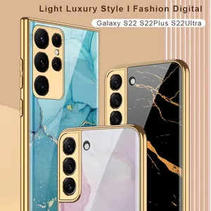 Étuis de téléphone design pour Samsung Galaxy S23 Ultra Personnaliser Luxe Placage Motif Dur PC Sacs S24 Case S22 Plus Phone Pouch