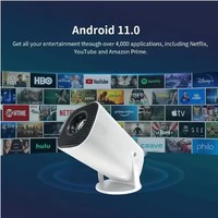 Projecteur HY300 PRO 4K Android 11 double Wifi6 260ANSI Allwinner H713 BT5.0 1080P Home cinéma projecteur extérieur