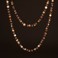 Collier en tissu perlé marron TANGPEI, bijoux de mode en alliage de cuivre irrégulier