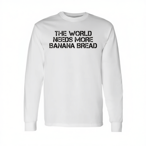 El mundo necesita más pan de plátano, camiseta de manga larga, idea de comida vegana - Product Image 2