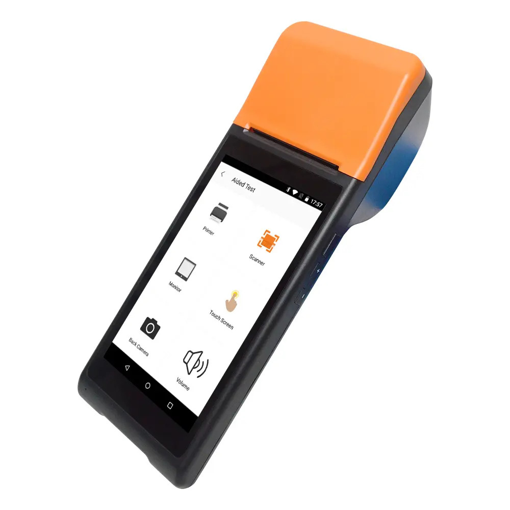 כף יד PDA 3G אנדרואיד קופה מערכת מכשיר עם קבלת מדפסת ברקוד סורק עבור חניה אוטובוס <span class=keywords><strong>כרטיס</strong></span>ים