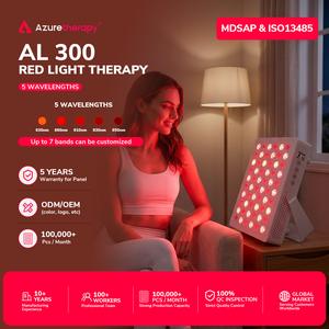 AZURE OEM/ODM Original Designs Hochleistungs-Rotlichttherapie-Panel 630, 660, <span class=keywords><strong>810</strong></span>, 830, 850nm LED Infrarot-Lichttherapiegerät für das Gesicht - Product Image 1