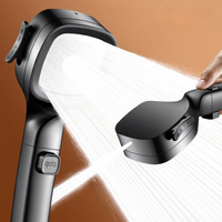 Pomme de douche à main pressurisée avec pistolet de pulvérisation et fixation murale pour salle de bain, robinet de douche