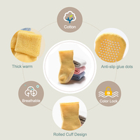 Chaussettes en coton épais pour bébé, vente en gros, douces, chaudes, mignonnes, antidérapantes, respirantes, confortables, chaussettes pour tout-petits