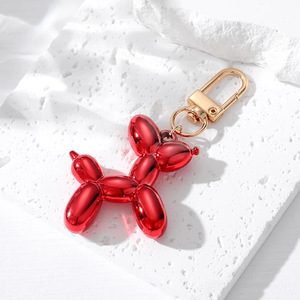 NEW Cartoon Colorful Balloon Puppy Pet Dog Keychain Cute Pendant Keyring Accessories for Best Friend Couple Gifts Charm Keychain