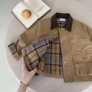 <span class=keywords><strong>Veste</strong></span> d'automne pour enfants, manteau à carreaux pour garçons, <span class=keywords><strong>coupe</strong></span>-<span class=keywords><strong>vent</strong></span> décontracté pour bébé - Product Image 1