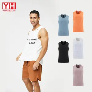 High Quality Men Vest Cotton Gym Singlets Men Sleeveless Sports Tank Top