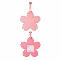 Étiquette de bagage en cuir PU personnalisée YinHui avec logo, motif fleur de cerisier, pour valise de voyage, étiquette d'identification, idéale pour cadeau promotionnel