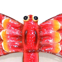 Escultura Decorativa de Pared Hecha a Mano con Forma de Libélula de Hierro, Arte de Color Gay, para Colgar en Interiores y Exteriores, Hogar, Jardín, Dormitorio