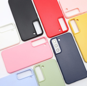 เคสโทรศัพท์ซิลิโคน TPU สีลูกกวาดแบบนิ่มบางเฉียบสำหรับ <span class=keywords><strong>Samsung</strong></span> S21 Plus S22 S23 Ultra S24 Plus S25 สีดำด้าน - Product Image 6