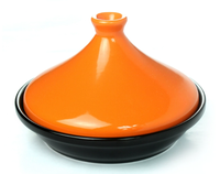 Batterie de cuisine en fonte polie revêtue d'émail pour la maison marmite à tajine marmite à tajine poêle de cuisson avec couvercle en céramique