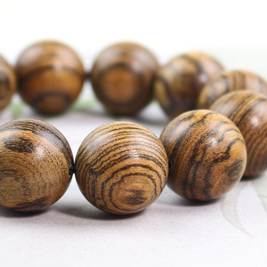 Tiger Skin Sandalwood 20mm <b>Bracelet</b> Single Loop Men's Jewelry Natural Wood Pattern Everyday Wear - Product Image 2