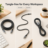 Câble USB C vers USB C 240W, transfert de données 20 Gbps, puce E-Marker, nylon tressé, charge rapide Type C pour téléphone, ordinateur portable, ordinateur