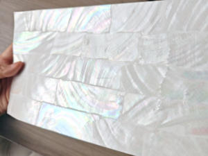 Toptan Ekolojik Doğal Esnek Yapışkanlı Cilalı Tatlı Su İnci Kabuğu Levhaları Dikdörtgen Sanat El Sanatları Mobilya - Product Image 2