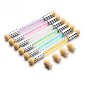 Pinceau éponge ombré pour ongles avec manche en strass, outil OEM pour la peinture dégradée des ongles, pour la conception de manucure - Product Image 4
