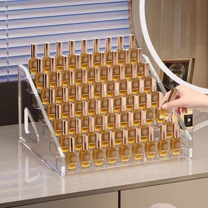 Multi-Layer Transparent Acrylic Nail Polish <b>Storage</b> Rack Desktop Display for Lipstick Eye Shadow Phototherapy Glue Tools - Product Image 1