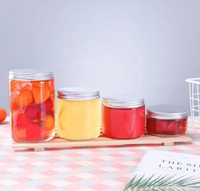 Bocaux de rangement en verre transparent en gros avec couvercles hermétiques, style rétro, pour cuisine, café, thé, épices, bonbons, et articles de rentrée scolaire