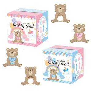 New Bear gender reveal forniture per feste di compleanno a tema set Fun photo props urna