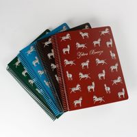 Carnet de notes de luxe A4 à spirale avec motif zèbre imprimé sur mesure, 100 feuilles de papier à feuilles mobiles, couverture en PU, impression numérique UV