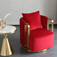 Chaise d'appoint moderne nordique pour loisirs canapé en velours fauteuil tufté pour salon simple salle à manger salon chambre appartement Bar